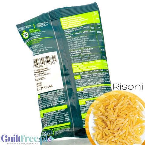 Ciao Carb Maccarozone Stage 3, Risoni 50g - włoski makaron niskowęglowodanowy niskie IG, 33g białka