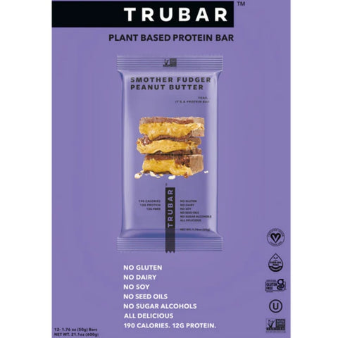 TRUBAR Smother Fudger Peanut Butter - wegański baton białkowy bez glutenu soi i słodzików