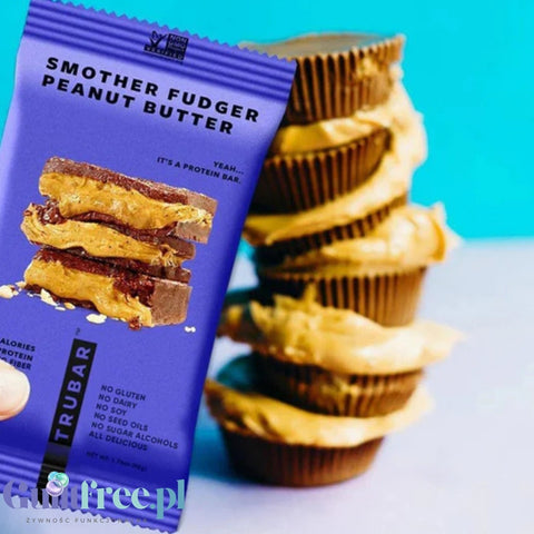 TRUBAR Smother Fudger Peanut Butter - wegański baton białkowy bez glutenu soi i słodzików