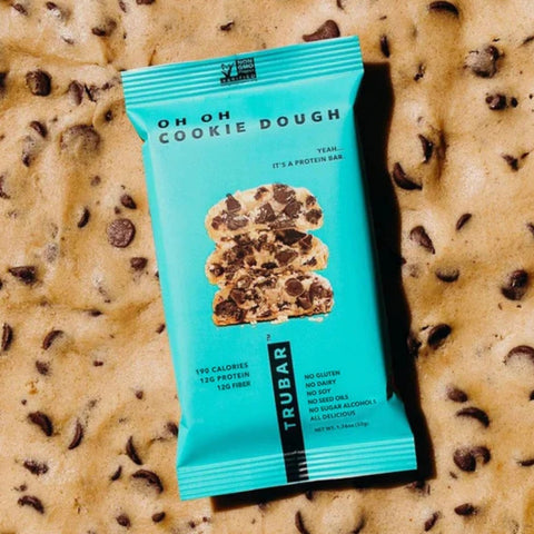 TRUBAR Oh Oh Cookie Dough - a savory vegan protein bar without gluten, soy or sweeteners