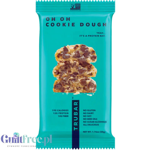 TRUBAR Oh Oh Cookie Dough - a savory vegan protein bar without gluten, soy or sweeteners