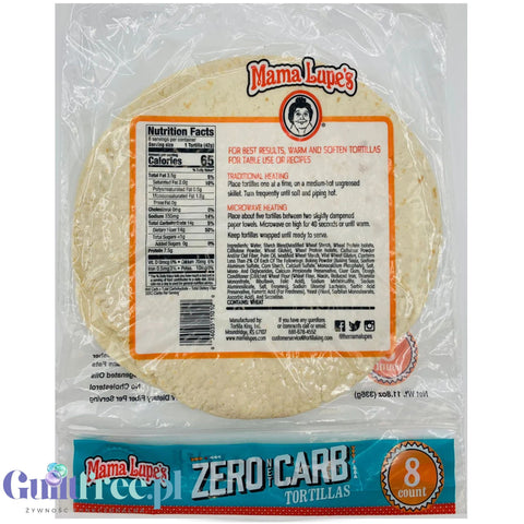 Mama Lupe's Zero Net Carb Tortillas - błonnikowe tortille bez węglowodanów 65 kcal