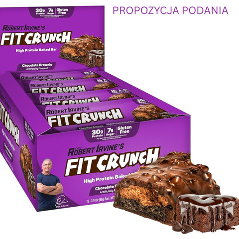 Fit Crunch Chocolate Brownie XXL - wypiekany baton białkowy z WPI
