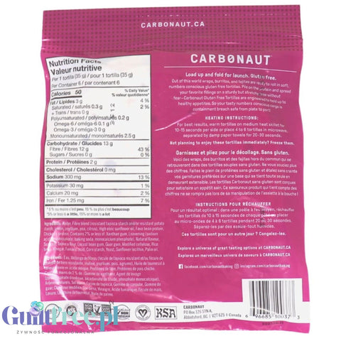 Carbonaut Low Carb Gluten Free Tortillas - gluten free low carb keto tortillas 50kcal