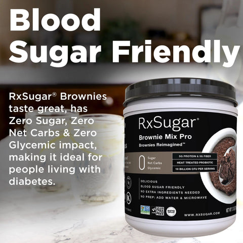 RxSugar Brownie Mix Pro 750g - mieszanka do przygotowania brownie w mikrofali