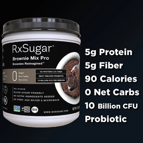 RxSugar Brownie Mix Pro 750g - mieszanka do przygotowania brownie w mikrofali