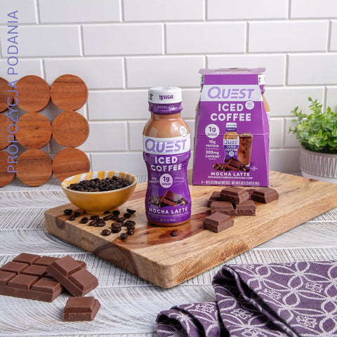 Quest Iced Coffee Mocha Latte RTD - protein chocolate iced coffee 90kcal, sugar free