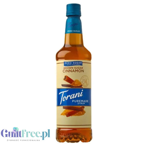 Torani Puremade Zero Brown Sugar Cinnamon - syrop tylko z naturalnymi słodzikami
