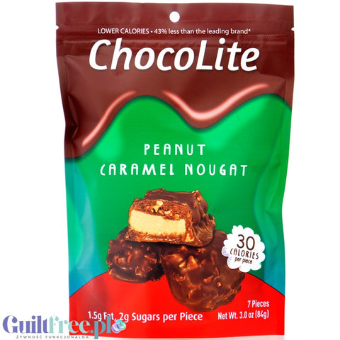 Healthsmart Sweet Nothings Chocolite Peanut Caramel Nougat - reduced fat caramel chocolates with nuts
