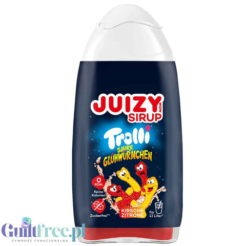 Juizy Trolli Saure Sirup Kirsche Zitrone - sugar-free beverage concentrate, Sour Cherry & Lemon