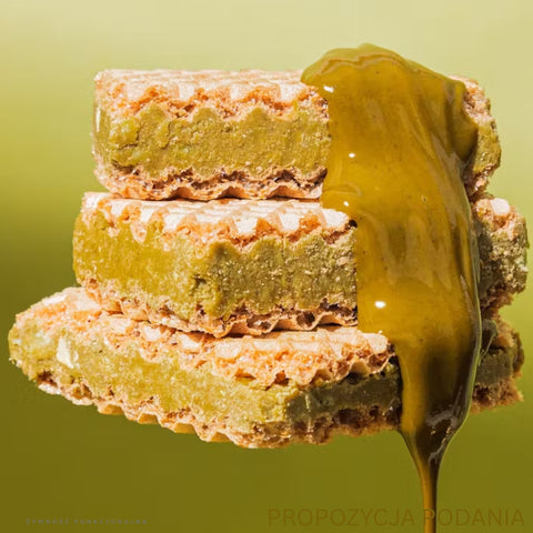 KoRo Bio Pistazienschnitte mit Pistaziencreme - bio wafelek z kremem pistacjowym 45% pistacji!