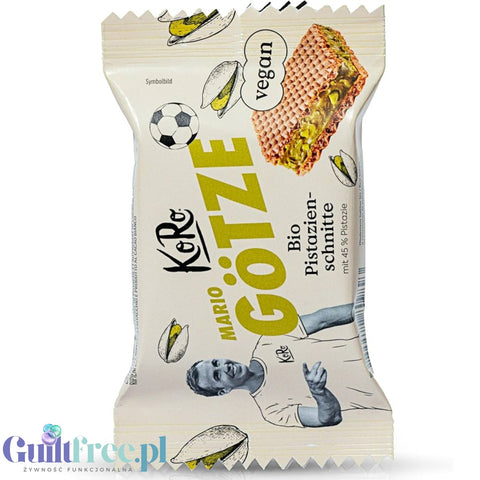 KoRo Bio Pistazienschnitte mit Pistaziencreme - bio wafelek z kremem pistacjowym 45% pistacji!