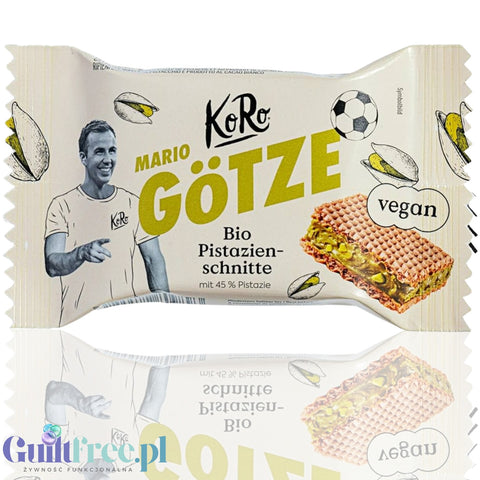 KoRo Bio Pistazienschnitte mit Pistaziencreme - bio wafelek z kremem pistacjowym 45% pistacji!