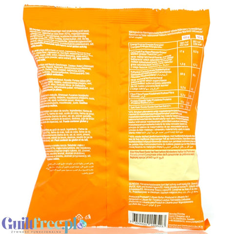 Pandy Lentil Chips Ranch - wegańskie chrupki z soczewicy 40% mniej tłuszczu, smak Jogurtowo-Ziołowy