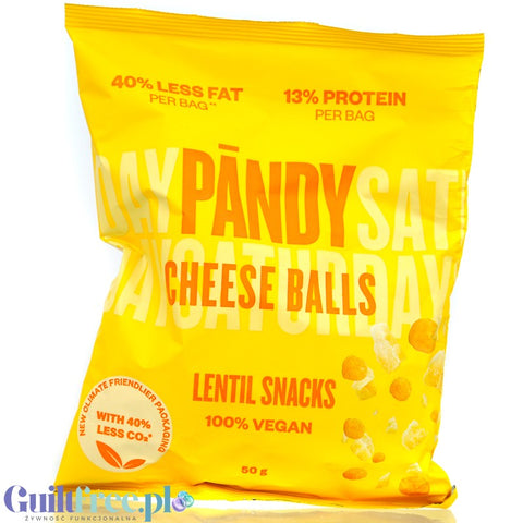 Pandy Lentil Chips Cheese Balls - vegan lentil crisps 40% less fat with cheese flavor