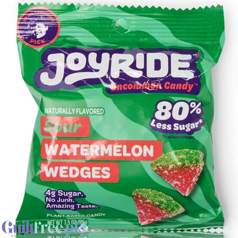 Joyride Uncommon Candy, Watermelon Wedges - vegan fiber jelly beans, watermelons, 80% less kcal
