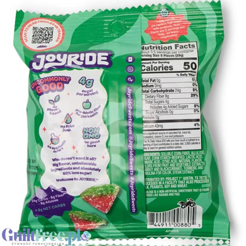 Joyride Uncommon Candy, Watermelon Wedges - vegan fiber jelly beans, watermelons, 80% less kcal