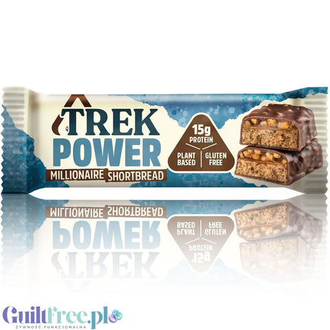 Trek Power Protein Bar Millionaire Shortbread - wegański baton proteinowy 15g białka bez słodzików