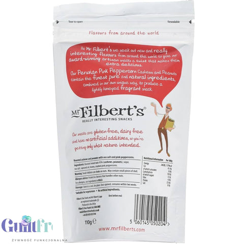 Mr Filbert's Peruvian Pink Peppercorn Cashew & Peanuts - nerkowce i orzechy arachidowe z różowym pieprzem