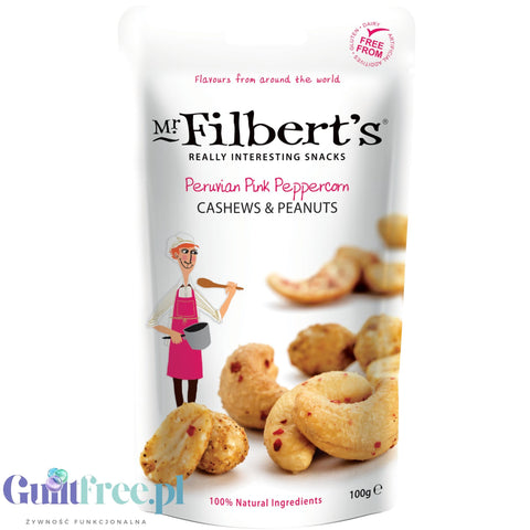 Mr Filbert's Peruvian Pink Peppercorn Cashew & Peanuts - nerkowce i orzechy arachidowe z różowym pieprzem