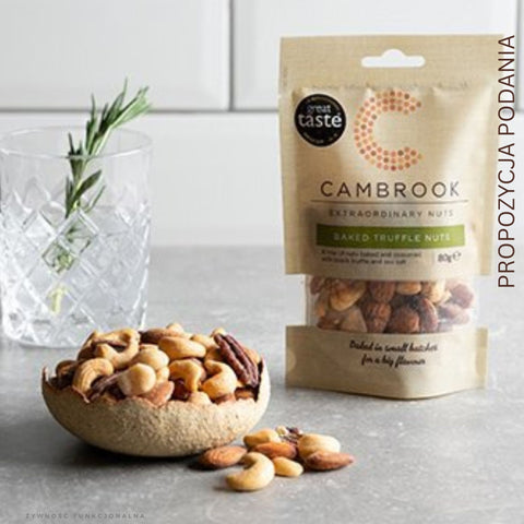 Cambrook Baked Truffle Nuts - nerkowce, makadamia i pekany z oliwą i czarną truflą