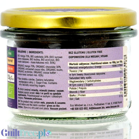 Biossom Mango Balls in vegan raw BIO chocolate without sugar with erythritol 125g
