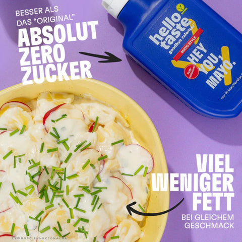 HelloTaste Mayo Style 15kcal - wegański niskotłuszczowy sos do kanapek o smaku majonezowym