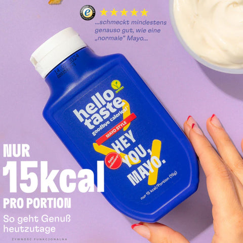 HelloTaste Mayo Style 15kcal - wegański niskotłuszczowy sos do kanapek o smaku majonezowym