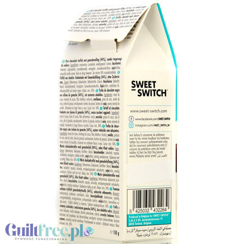 Sweet Switch Belgian Dark & Salty Trüffel - praliny z ciemnej czekolady z nadzieniem ganache bez dodatku cukru