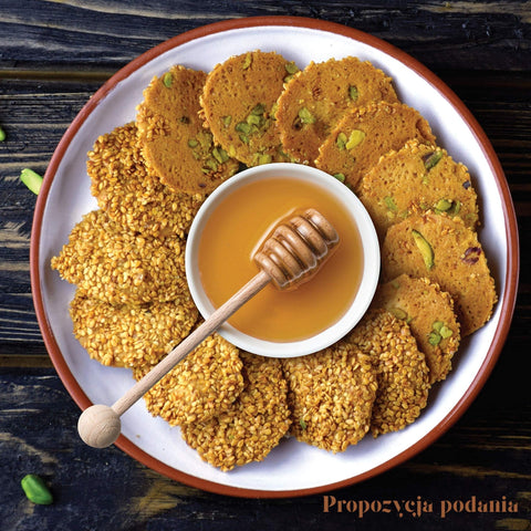 Massara Crunchy Sesame Cookies - tureckie ciastka sezamowe bez cukru z pistacjami i cashew