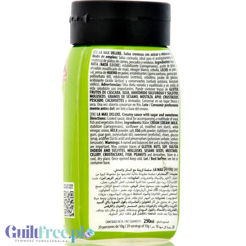 Grandma's Burger Sauces Zero, La Max Deluxe - creamy mayonnaise sauce, low fat and sugar free