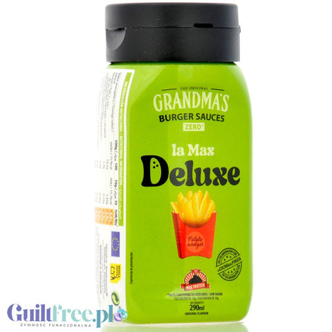 Grandma's Burger Sauces Zero, La Max Deluxe - kremowy sos majonezowy, niskotłuszczowy  i bez cukru