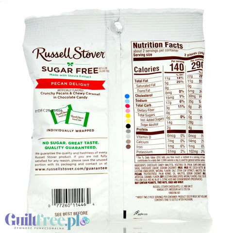 Russel Stover Pecan Delights - stuffed chocolates with caramel and sugar-free pecans