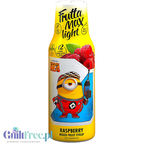 FruttaMax Light Fruit Syrup Raspberry 500ml / 12L - syrop owocowy do Sodastream obniżona zawartość cukru