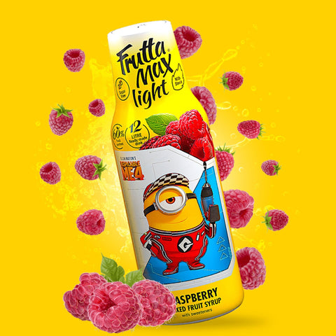FruttaMax Light Fruit Syrup Raspberry 500ml / 12L - syrop owocowy do Sodastream obniżona zawartość cukru