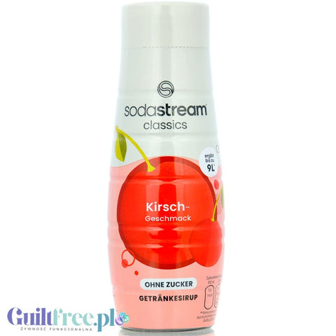 SodaStream No Sugar Cherry 440ml / 9L - syrop / koncentrat do wody bez cukru i kalorii, Wiśnia