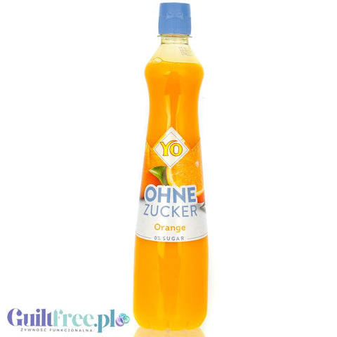 YO Ohne Zucker Orange - skoncentrowany syrop do rozcieńczania bez cukru i kalorii, Pomarańcza
