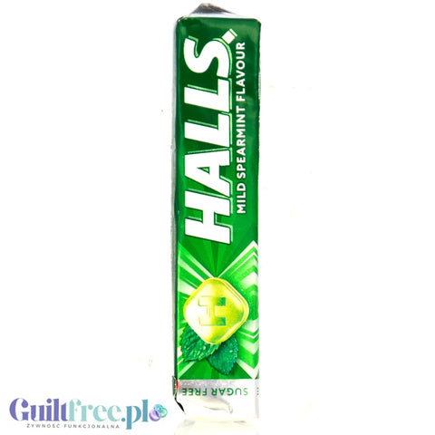 Halls Mild Spearmint - łagodne cukierki miętowe bez cukru