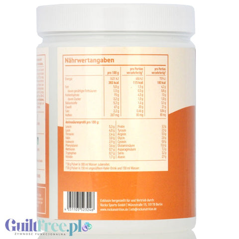 Rocka Nutrition Protein Coffee Frappuccino 300g - wegańska kawa proteinowa 80mg kofeiny, z 4 źródeł białek roślinnych bez cukru