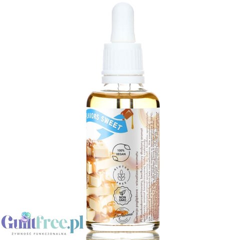 Funky Flavors Sweet Caramel Blonde - słodkie kropelki bez cukru, tłuszczu i kcal smak Biała Czekolada & Karmel