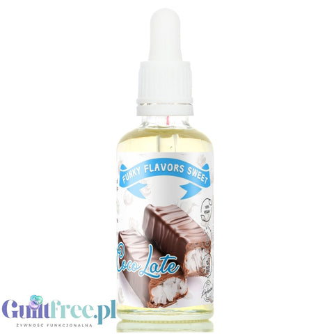 Funky Flavors Sweet CocoLate - słodkie kropelki bez cukru, tłuszczu i kcal, o smaku Czekoladowy Batonik & Kokos