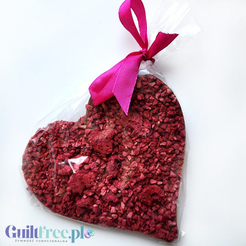 Santini Heart - artful sugar-free milk chocolate with raspberries
