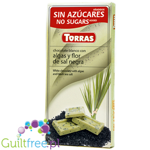 Torras Chocolate blanco con algas y flor de sal negra