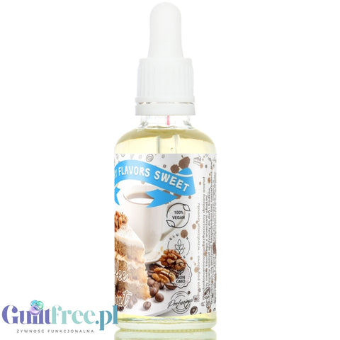 Funky Flavors Sweet Coffee Walnut - słodzący aromat ciasta kawowego z orzechami włoskimi, bez cukru, tłuszczu i kalorii