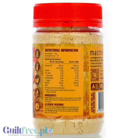 Macro Mike Peanut Powder Salted Caramel - wegańskie proteinowe masło orzechowe w proszku 46g białka