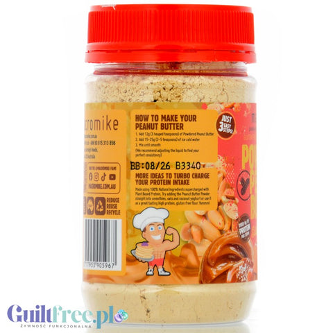 Macro Mike Peanut Powder Salted Caramel - vegan protein peanut butter powder 46g protein