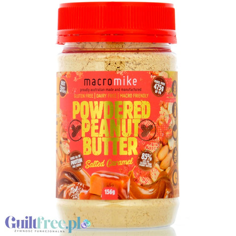 Macro Mike Peanut Powder Salted Caramel - wegańskie proteinowe masło orzechowe w proszku 46g białka