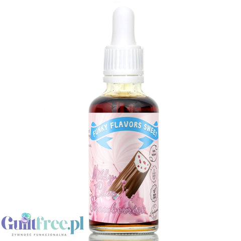 Funky Flavors Sweet Milky Choc Strawberries - słodki aromat w kroplach bez cukru i kalorii