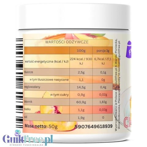 Funky Flavors Splash Peach Cheesecake 50g - smakowy słodzik w proszku, smak Sernika z Brzoskwiniami