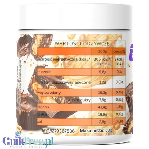 Funky Flavors Splash Rizzup 50g - aromat słodzący w proszku bez cukru, smak Czekolady z Masłem Orzechowym